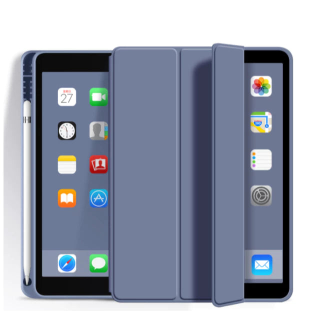 Case Capa Com Função Flip para iPad 7 8 9 10.2 Pol Com Slot para Caneta