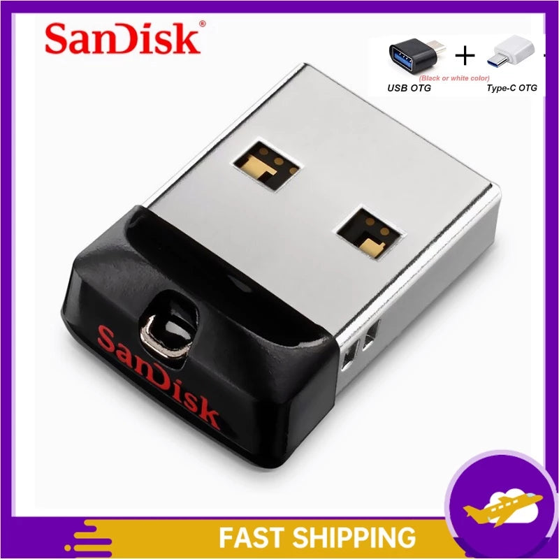 Pendrive 128 Gb 64 32 16 8 4 Pen Drive USB Cruzer Cz33 2.0 U Discoteca
