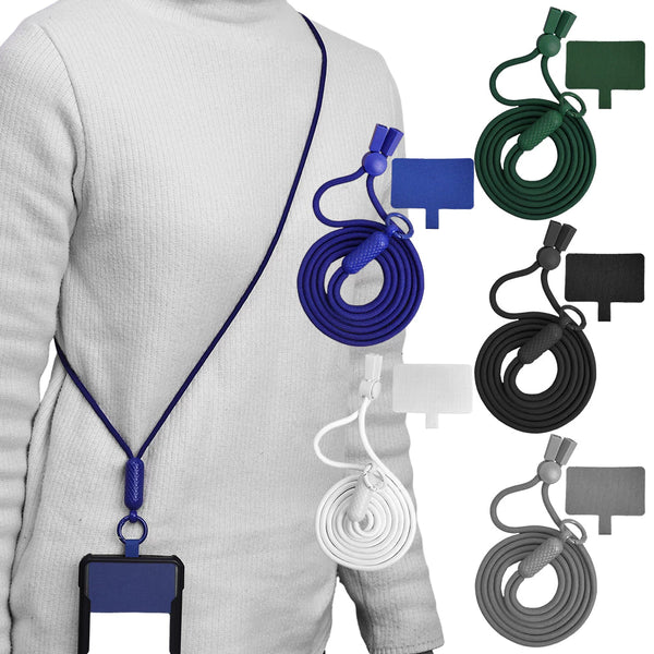 Cordão De Telefone De Corpo Cruzado Longo-Com Alça De Pescoço Ajustável Anti-Perda Para Celular
