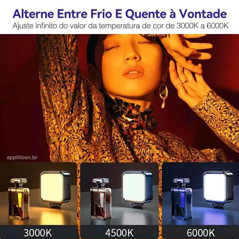 Iluminação Fotográfica Noturna De Preenchimento LED Luz De Vídeo De Lâmpada Portátil De Fotografia