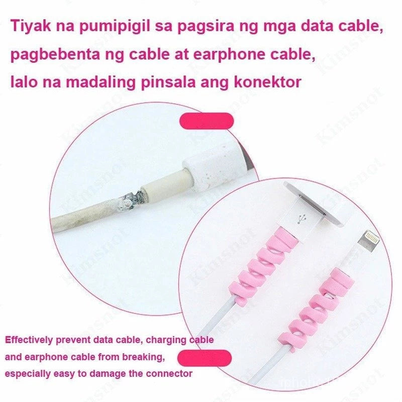 Protetor de Cabo de Carregamento para Clip Porta Telefone Celular com Organizador de Rato Carregador Gerenciamento USB