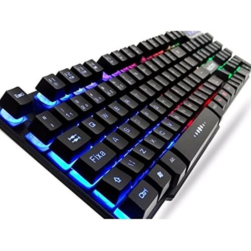 Teclado Gamer Semi Mecânico Com Led Rgb Usb Português/BR Pc Ps4