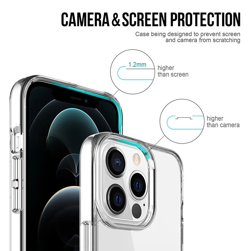 Capa Capinha Space Transparente Anti Impacto Compativel com iPhones X XR XSMAX 11 12 13 14 15 ProMax