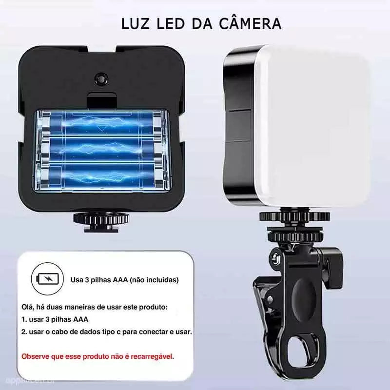 Iluminação Fotográfica Noturna De Preenchimento LED Luz De Vídeo De Lâmpada Portátil De Fotografia