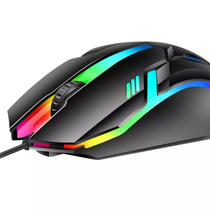 Kit Teclado Semi Mecânico + Mouse Gamer 3200dpi Rgb Led M300