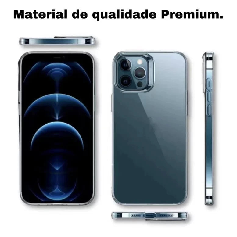 Capa Capinha Space Transparente Anti Impacto Compativel com iPhones X XR XSMAX 11 12 13 14 15 ProMax