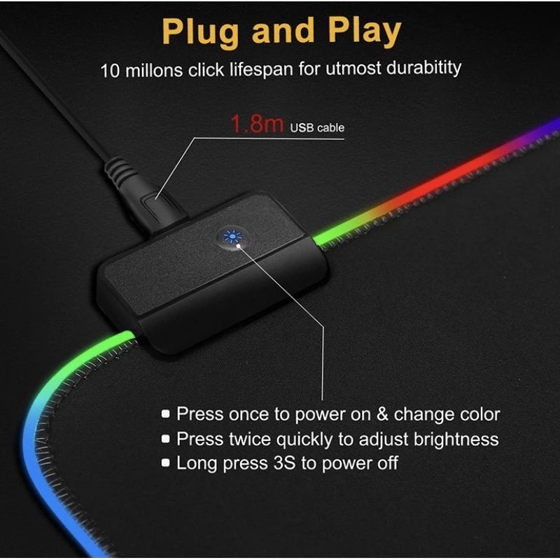 Mouse Pad Gamer Speed RGB