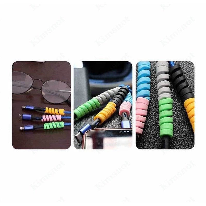 Protetor de Cabo de Carregamento para Clip Porta Telefone Celular com Organizador de Rato Carregador Gerenciamento USB