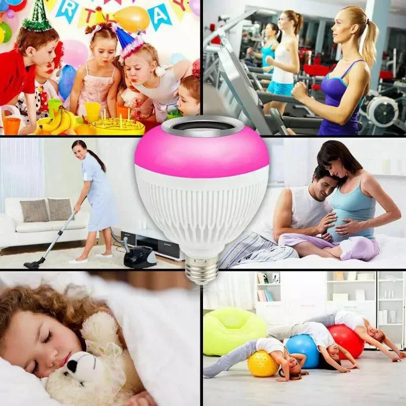 Lâmpada Bluetooth Led Caixa De Som com controle 12w