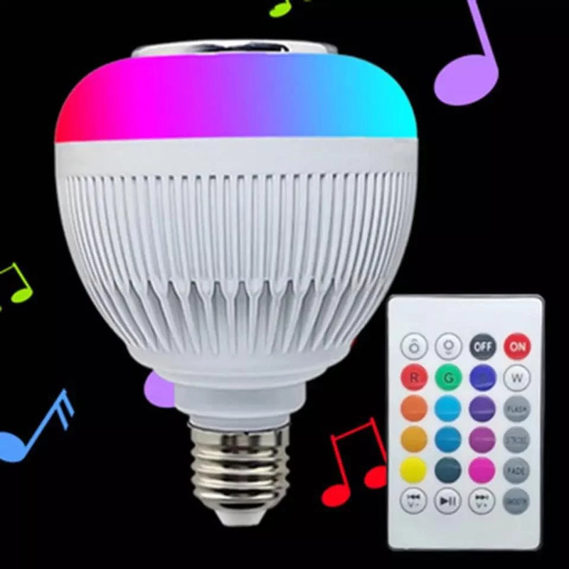 Lâmpada Bluetooth Led Caixa De Som com controle 12w