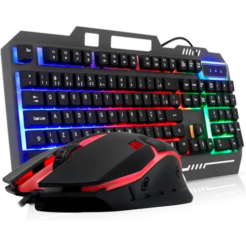 Teclado Gamer Semi Mecânico Com Led Rgb Usb Português/BR Pc Ps4