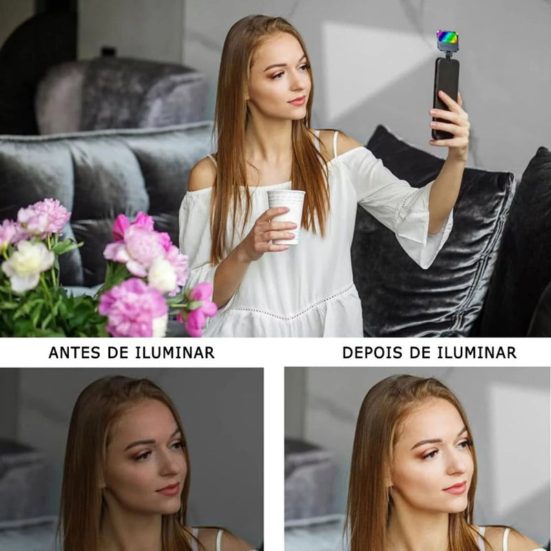 Iluminação Fotográfica Noturna De Preenchimento LED Luz De Vídeo De Lâmpada Portátil De Fotografia